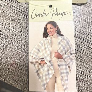 Grande écharpe tissée à blocs de couleurs doux